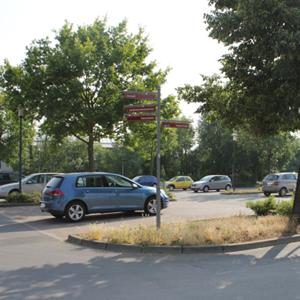 Parkplatz alte spinnerei am finanzamt