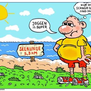 Laufen und Schwimmen