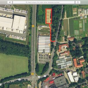 Ausweichparkplatz hinter dem Gartencenter