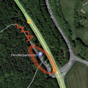Pendlerparkplatz B19 vor Würzburg