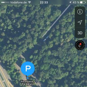 Schöner Waldparkplatz Botnang