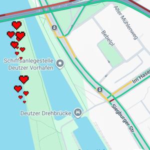 Landzunge unter der Severinsbrücke