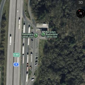Limes Ost Rastplatz an der A5 Kassel-Frankfurt