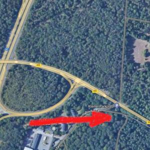 Parkplatz an der B486 Rüsselsheim und Mörfelden